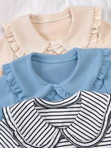 Genkimix Kids Camiseta de manga corta con cuello casual para niña, versátil para uso diario - Multicolor - Ver 6