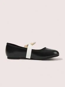 CUCCOO DOLLMOD Black Low Vamp Round Toe Mary Jane Shoes Women's Retro Word With Bow Dating Commuter Ballet Shoes Flat Bottom Women's Fashion Versatile - Black - View 3