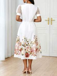 SHEIN Lady 白色连衣裙 女士假日连衣裙 女士度假连衣裙 - 白色 - 查看 2