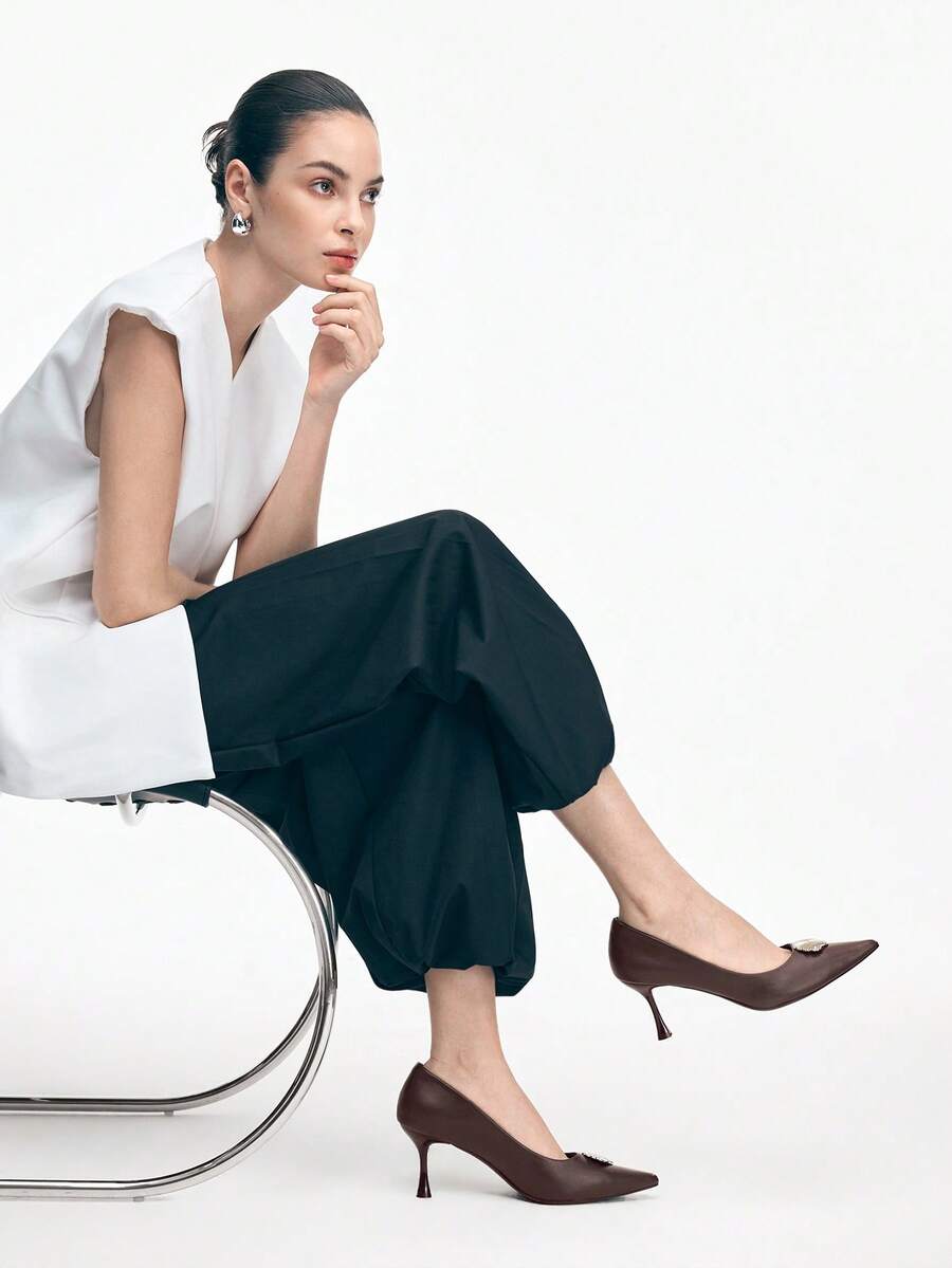 Mnmlis Tacones para mujer - Café integral - Ver 1