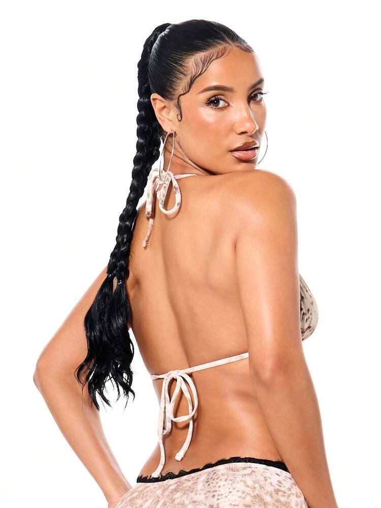 SUMWON WOMEN Bikini-Set mit Tiermuster und Spitzenbesatz