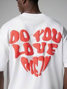 STYNVO Áo thun nam tay ngắn cổ tròn in chữ, kiểu dáng thường ngày, thích hợp cho mùa hè. - trắng - Xem 5