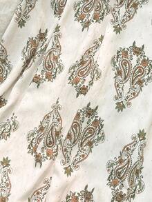 Lacomfia Rok Panjang Maxi Bermotif Paisley Ukuran Plus, Model A-Line, Dekorasi Rhinestone, Gaya Bohemian, Liburan, Warna Beige, Musim Gugur - MultiWarna - View 6