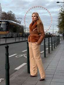 FLORETTA ÉLENA K0366 Fall,Winter,New Year,Elegant,Chic,Stylish,Christmas,Going Out,Winter Clothes For Women - Brown - View 2