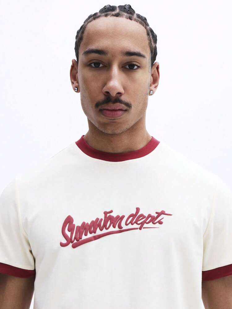 Koszulka z okrągłym dekoltem i nadrukowanym logo