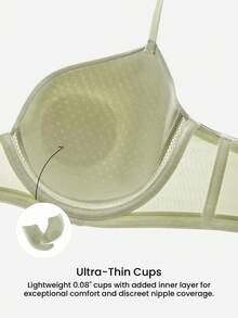 LUVLETTE Áo ngực Plus Dream Curve Support + Green Smooth Full Coverage Support T-Shirt Minimizer Bra Black Bra Flexi SizeFreedom Bra - Màu xanh Ô liu - Xem 2