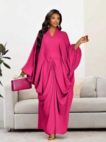 Brilight 这是一款性感、优雅、简约的女式连衣裙，适合所有季节（春、夏、秋、冬），也适合毕业季和感恩节等场合。它适合派对、聚会和日常休闲穿着。这是一款宽松版型的连衣裙。 - 玫紅色 - 查看 3