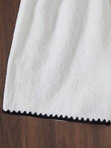 女童休闲度假白色修身吊带背心，夏季上衣，柔软修身，时尚设计，适合度假、旅行、校园、日常穿着 - 白色 - 查看 5