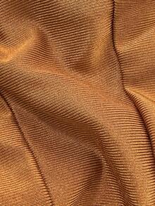 Swim Mod Đồ bơi hai mảnh gợi cảm màu trơn, họa tiết cánh hoa, cúp ngực cứng, dây đeo có thể tháo rời. - màu nâu - Xem 8