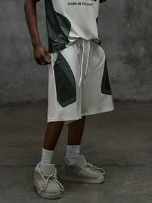 NEON BLANC Men's Summer Casual Short Sleeve T-Shirt Set, Digital Print In Black & Gray - Black - View 7