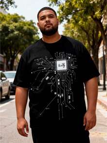 Manfinity Homme Duck Pattern Print Design On Abdominal Muscles, Men's Fashionable Summer Casual Sportswear, Men's Top - Black - View 3