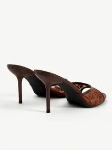 CUCCOO CHICEST Women Heeled Sandals - Coffee Brown - View 5