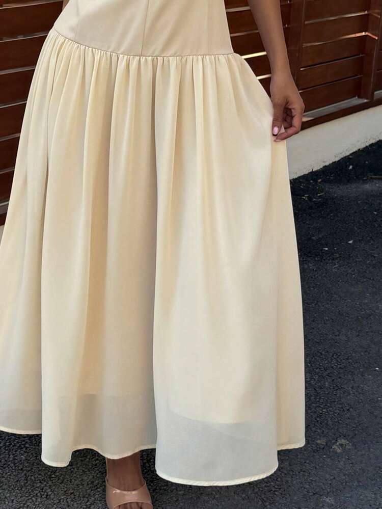 Chiffon Patchwork Sleeveless Fitted Dress, Elegant Summer Holiday Dress For Women Sundress