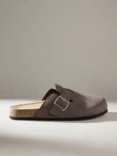 Solecia Men's Casual Solid Color Comfortable Versatile Slide Sandals