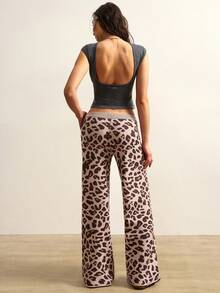 VARSIVA Women's Ribbed Knit Backless Fitted Cropped Sports T-Shirt - Black - View 7