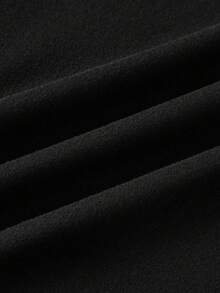 Driftmere Ins Street Style Men's Geometric U-Letter Print Round Neck Loose Casual Short Sleeve T-Shirt - Black - View 5