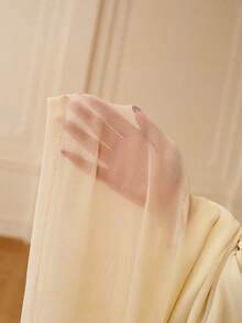 ZEYLAH Waist Cinched Ruched Long Cardigan Style Knit Dress, Spring/Summer - Apricot - View 8