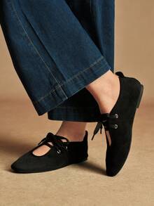 Rosivie 女士平底鞋 - 全黑色 - 查看 4