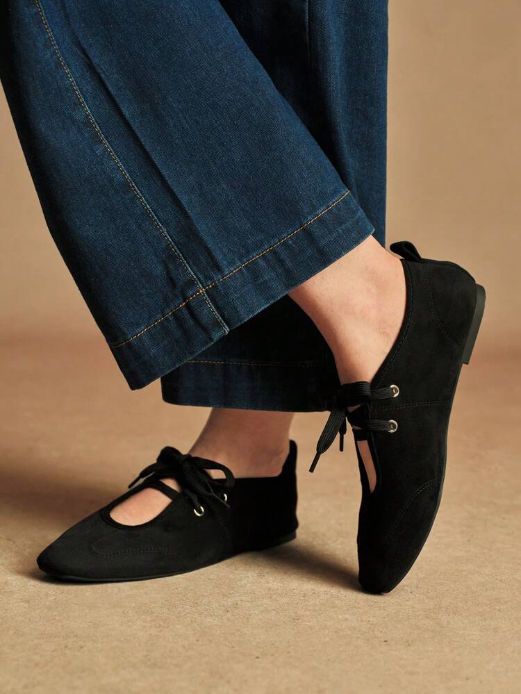 Rosivie 女士平底鞋 - 全黑色 - 查看 4