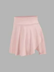 SHEIN 少女休闲纯色针织吊带连衣裙和短裤套装，春夏款 - 粉色 - 查看 11