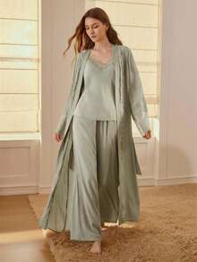 MOTF PREMIUM BATA LARGA ELEGANTE CON APLICACIÓN DE ENCAJE Y PATCHWORK - Verde - Ver 5