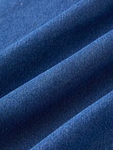 GlowEve 女士休闲日常百搭大口袋牛仔裙 - 藍色 - 查看 6