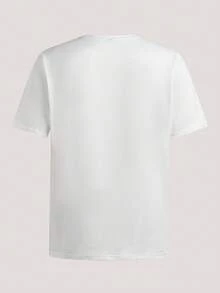 Driftmere Men's Summer Seagull Printed Round Neck Short Sleeve Casual T-Shirt,,For Daily Casual,Sports,Vacation Multiple Occasion - White - View 2