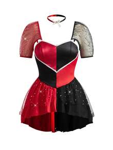 Fantasy Costume 2件套性感亮片拼接女士内衣套装，情人节 - 彩色 - 查看 6