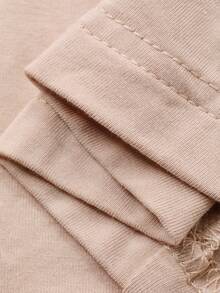 DAZY Charming Lace Patchwork Spaghetti Strap Fitted Women Nightgown - Apricot - View 7