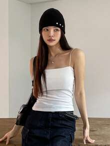 DAZY Camisole Top With Built-In Padded Bra, Versatile Tube Top For Women - White - View 6