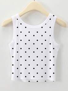 Resyla Áo camisole ôm dáng in chấm bi dành cho nữ - Nhiều màu - Xem 2