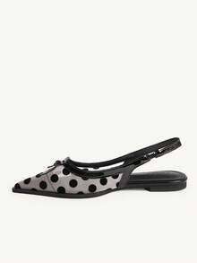 CUCCOO CHICEST 女士夏季百搭透气网面尖头平底凉鞋 - 杏色 - 查看 5