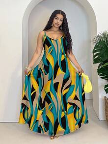 SHEIN CURVE+ Đầm đen kiểu bohemian, không tay, size US22, thích hợp cho lễ hội âm nhạc hoặc kỳ nghỉ bên bờ biển, phong cách bohemian, thích hợp cho mùa xuân/hè. - Nhiều màu - Xem 5