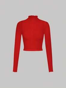SHEIN MOD 3件套女士立领休闲百搭日常长袖上衣 - 彩色 - 查看 5