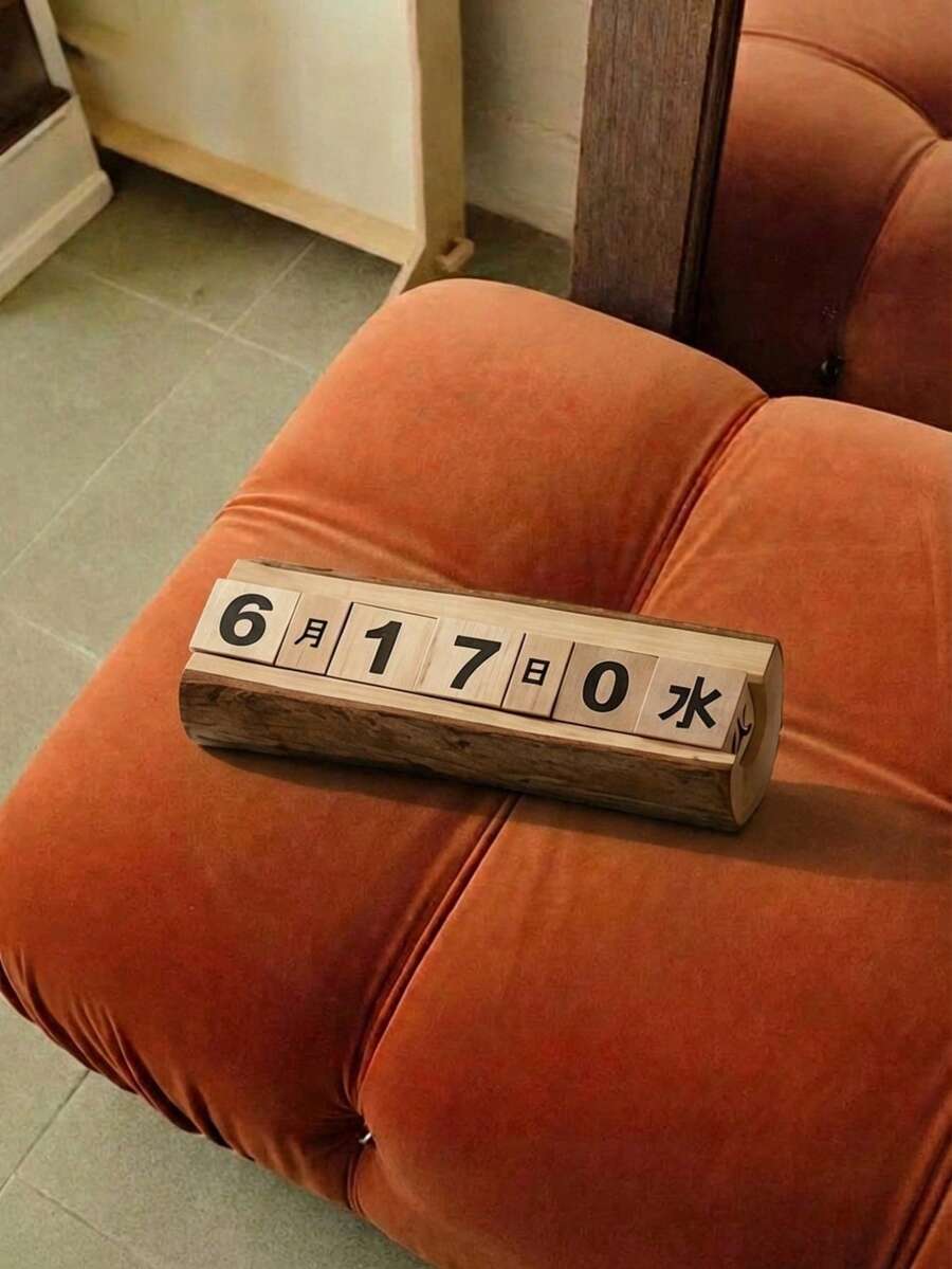 Joivida Wooden Desk Calendar Desktop Decor (2 Sizes) - Adjustable Date/Month/Week Wooden Table Calendar Ornament, Thoughtful Gift For Friends & Family, Rustic Home Office Desk Decor Accent - Wooden calendar ornament - View 1