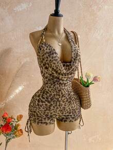 Soleia Bộ jumpsuit nữ phong cách retro ombre in họa tiết lưới ánh kim, xếp lớp bèo nhún, cổ chữ V sâu, gợi cảm, tôn dáng, thích hợp cho tiệc tùng, hẹn hò, Lễ Tình nhân, lễ hội hóa trang, lễ Phục sinh, các dịp lễ hội miền Tây, du lịch biển, kỳ nghỉ, bãi biển, lễ hội âm nhạc, kỳ nghỉ boho, phù hợp cho mọi mùa. - Nhiều màu - Xem 4
