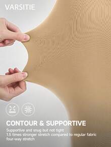 VARSIVA Áo thun thể thao tay dài cổ vuông màu trơn dáng ngắn - trắng - Xem 3