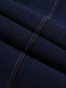 GlowEve CURVE Jeans casual in denim non elasticizzato con patchwork, taglie comode per donna - Blu lavato scuro - Visualizzare 6