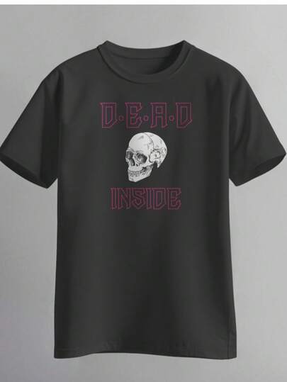 Playera de Manga Corta para Hombre con Estampado Grafico Original Calaveras, Estilo Casual y Moderno, 100% Algodón Suave, Cómoda. - Ideal para uso diario, salidas, actividades al aire libre