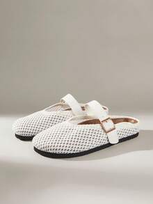 Solecia Women Shoes Spring And Summer New Woven Upper Design Round Toe Seaside Vacation Natural Leisure Style Travel Wear - White - View 6