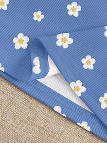 INAWLY Blusa sin mangas ajustada con estampado floral para mujer - Multicolor - Ver 6