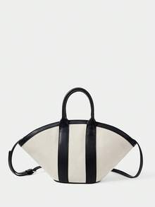 SHECARRY Bolso de mano tipo tote para mujer, bolso casual de vacaciones - Beis - Ver 3