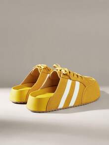 Solecia 女士系带设计休闲百搭时尚平底鞋 - 黃色 - 查看 4