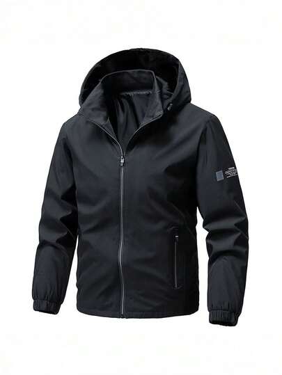 Chaqueta bomber casual de regulares para hombre ,Chaqueta softshell a prueba de viento y agua,Chaqueta cortavientos con capucha ligera de manga larga y cremallera para hombre,para salir,para regalos a Marido/Novio/Familiares de Día de San Valentín y Día de Pascua Amigos