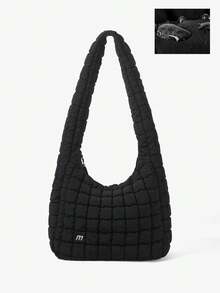 MUSERA Quilted Water-Resistant Carryall Shoulder Bag, Leisure And Casual, Sports - Black - View 1