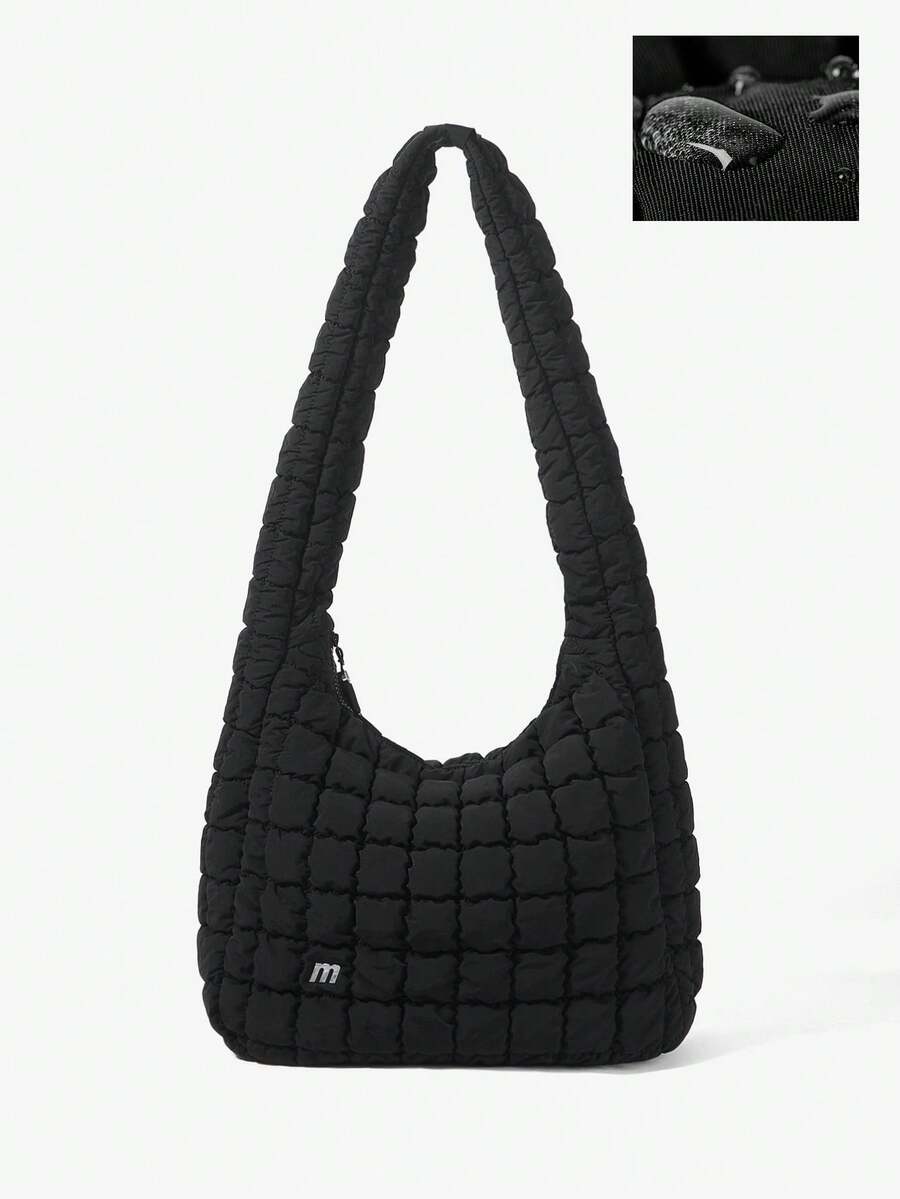 MUSERA Quilted Water-Resistant Carryall Shoulder Bag, Leisure And Casual, Sports - Black - View 1