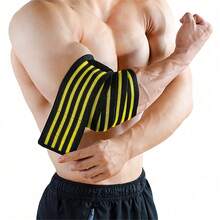 2pcs Weightlifting Elbow Sleeve, Compression Wrap-Around Hook And Loop Strap For Bench Press, Deadlift, Lifting Strength Training Gym Gym Accessories - 2PCS - View 2