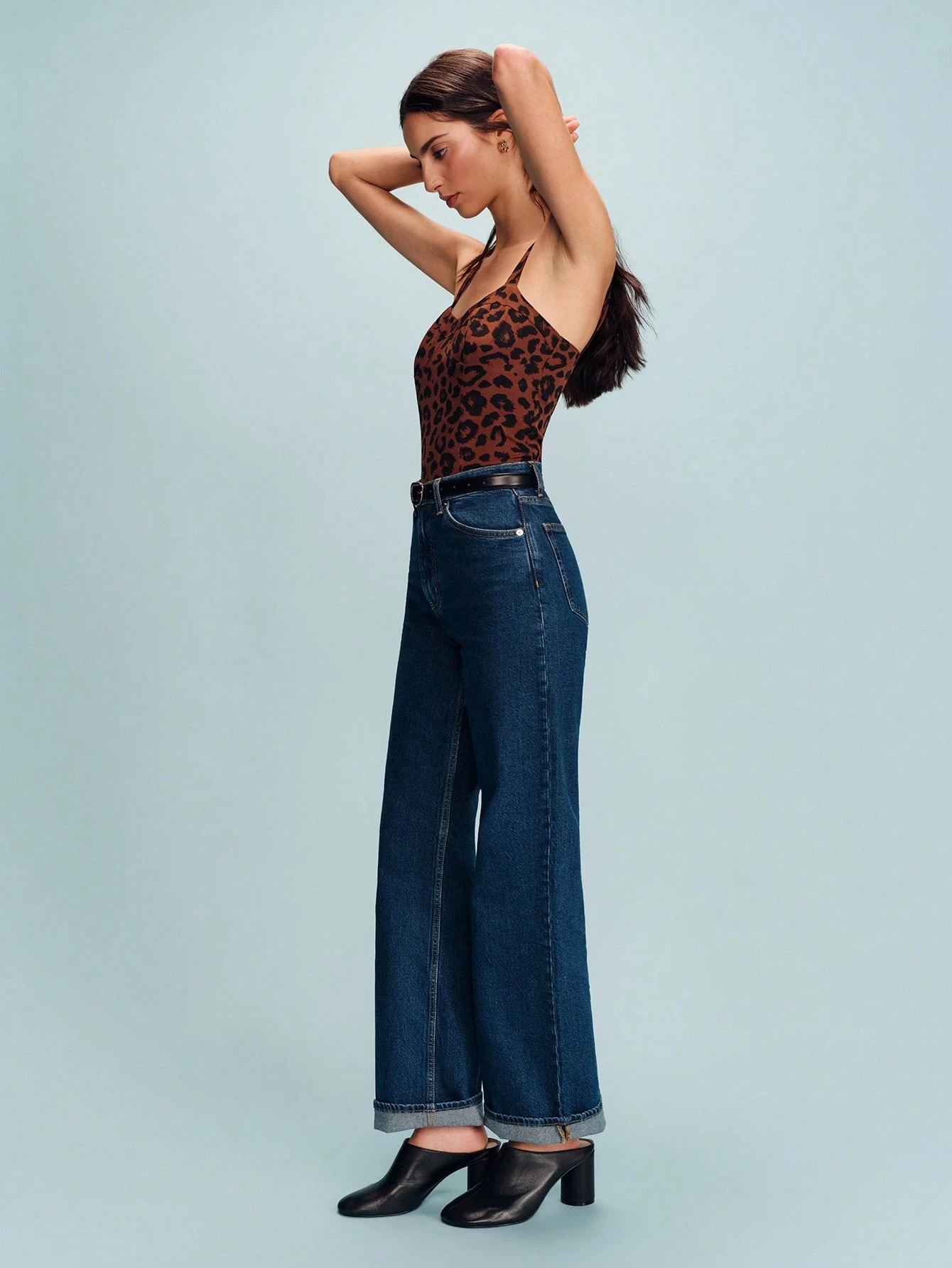 Leopard Corset-Like Top With Ruched Back Chic Top Spring Summer French Style Parisian Style Vacation Holiday Top