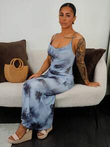 SAYEHFBABY 女士新款浪漫花卉网眼低胸鱼尾下摆中长紧身连衣裙，性感优雅的长裙，春夏装，海滩，办公室，派对，度假，波西米亚风，夏威夷，音乐节，约会，婚礼，毕业典礼 - 彩色 - 查看 5