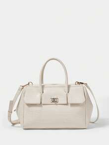 SHECARRY Women Casual Large Capacity Tote Handbag Valentines - White - View 2